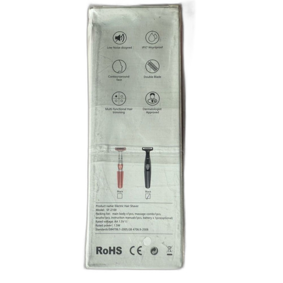 New in Sealed Box Portable Electric Hair Shaver Facial Hair Shaver Black - Picture 2 of 2